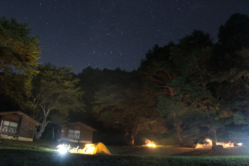 和平公園キャンプ場の星空