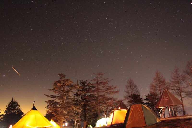 冬ソロキャンプ　星の景色